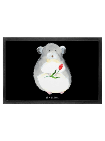 Mr. & Mrs. Panda Matte Chinchilla Blume ohne Spruch in Schwarz