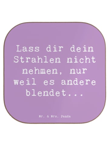 Mr. & Mrs. Panda Tischuntersetzer Spruch Selbstvertrauen Strahle... in Lavendeltraum