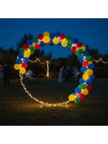 relaxdays Luftballon Bogen in Weiß - Ø 195 cm