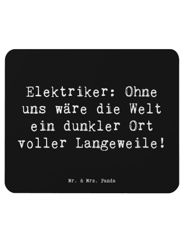 Mr. & Mrs. Panda Mouse Pad Spruch Elektriker Helden mit Spruch in Schwarz