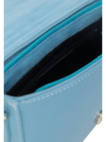 FELIPA Damen Schultertasche Aus Leder in Hellblau