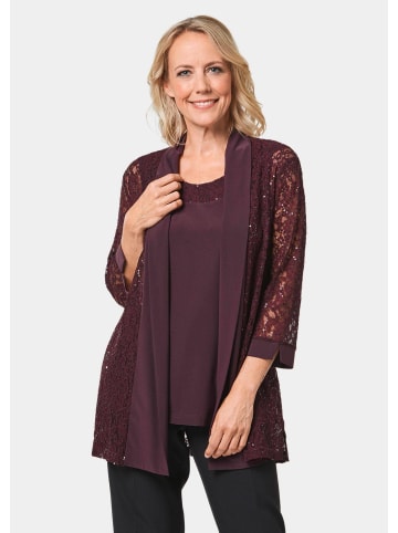 GOLDNER Elegantes Set mit Pailletten-Details in beere