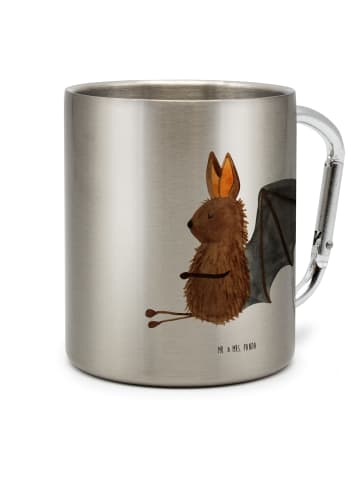 Mr. & Mrs. Panda Thermobecher Fledermaus Sitzen ohne Spruch in Silber