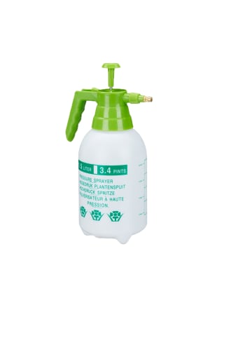 relaxdays 2x Drucksprüher in Weiß/ Grün - 1,5 l