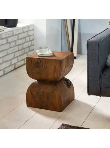 KADIMA DESIGN Beistelltisch WL1.562 Vollholz 30x45x30cm Rustikaler