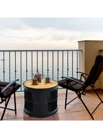 COSTWAY Industrie Couchtisch 50x50x41,5cm in Schwarz