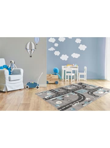 Kayoom Kurzflor Teppich Australia in silber - rechteckig