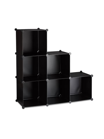 relaxdays 2 x Stufenregal in Schwarz