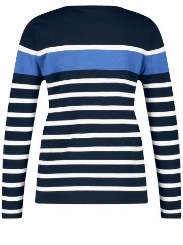 Gerry Weber Pullover Langarm Rundhals in Navy/Offwhite Striped