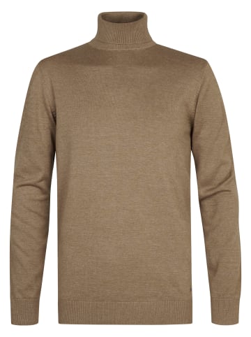 Petrol Industries Feinstrickrollkragenpullover Vail in Braun