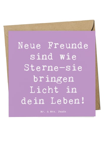 Mr. & Mrs. Panda Geschenkkarte Spruch Neue Freunde finden mit Sp... in Lavendeltraum