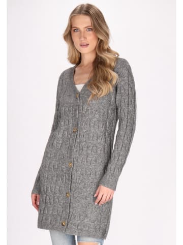 DreiMaster Damen Cardigan in Grau Melange