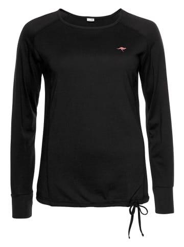 Kangaroos Langarmshirt in schwarz