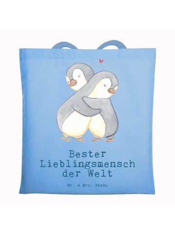 Mr. & Mrs. Panda Tragetasche Pinguin Bester Lieblingsmensch der ... in Sky Blue