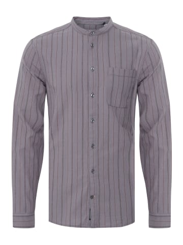 BLEND Langarmhemd Blend Herrenhemd mit kleinem Stehkragen - 20712172  Herren Freizeithemd in Grau