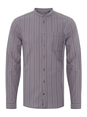 BLEND Langarmhemd Blend Herrenhemd mit kleinem Stehkragen - 20712172 in grau