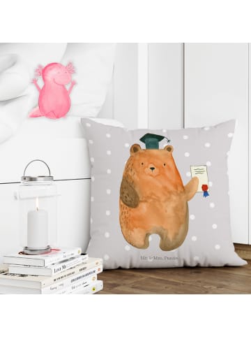 Mr. & Mrs. Panda Sofakissen Bär Prüfung ohne Spruch in Grau Pastell