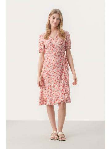 PART TWO Kleid ClairePW in Mandarin Red Mini Flower