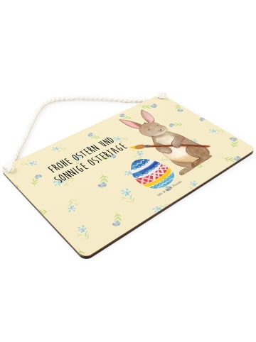 Mr. & Mrs. Panda Schild Hase Eier Malen mit Spruch in Blumig