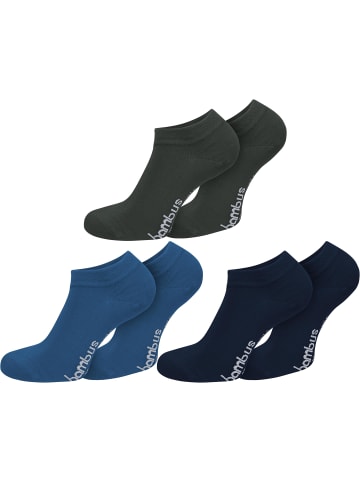 normani 6 Paar Viskose-Gesundheitssocken Sneakers in Anthrazit/Blau/Marine
