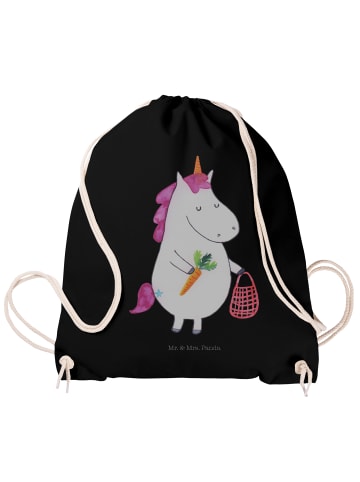 Mr. & Mrs. Panda Sportbeutel Einhorn Vegan ohne Spruch in Schwarz