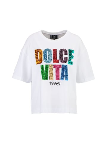 19v69 Italia T-Shirts PETONIA SEQUINS in WHITE