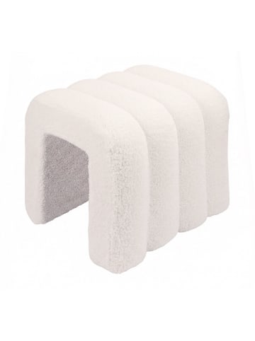 relaxdays Sitzhocker Bubble Bogen in Creme in Schaumstoff - (B)40 x (H)40 x (T)40 cm