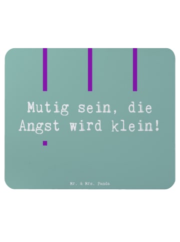 Mr. & Mrs. Panda Mousepad Spruch Angst überwinden mit Spruch in Meeresbrise