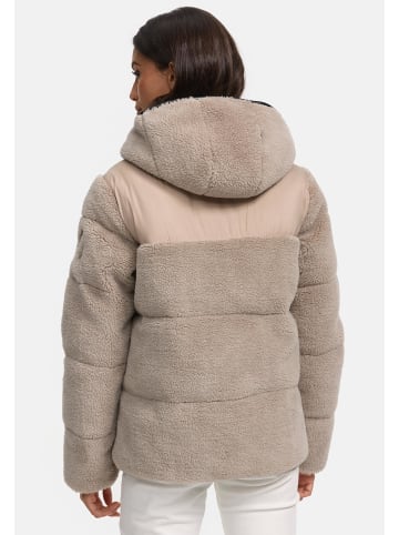 Marikoo Kapuzenplüschjacke Kaguraa 16 in Light Taupe