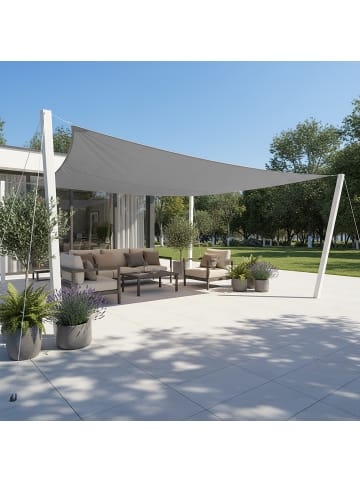 relaxdays Sonnensegel in Grau - (B)400 x (T)500 cm