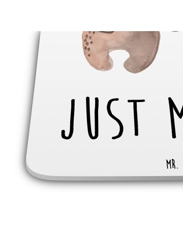 Mr. & Mrs. Panda Untersetzer Bär Heirat mit Spruch in Weiß