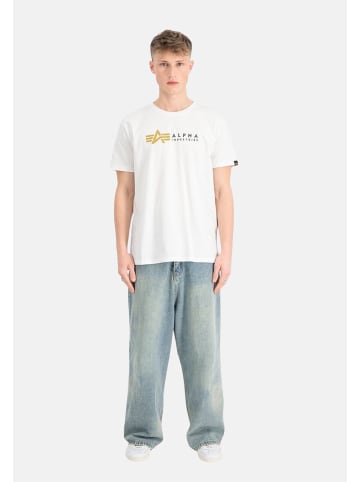 Alpha Industries T-Shirt 'Alpha Label' in weiß