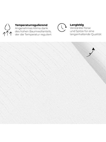 von Jungfeld Füßlinge Essentials in Pure White