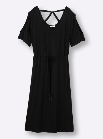 sheego Jersey-Kleid in schwarz