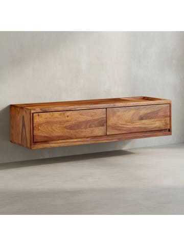 KADIMA DESIGN Lowboard | Sheesham Massiv, 108x25x34cm, Hängend, TV-Schrank