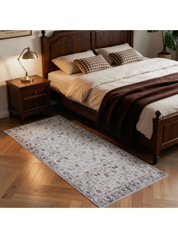 Kurzflor Teppich Inka 1142 Läufer in Creme