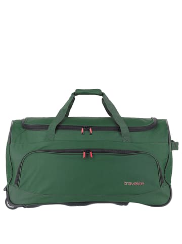 travelite Basics Fresh - Rollenreisetasche 89L 71 cm (gelb) in dunkelgrün