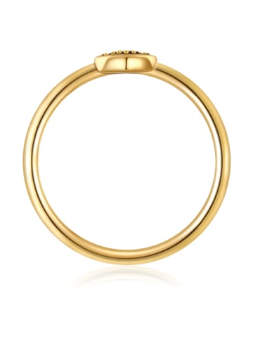 Glanzstücke München Ring Herz aus Sterling Silber mit Zirkonia in gelbgold