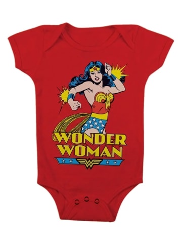 WONDER WOMAN Kinder Kurzarmbody in Rot