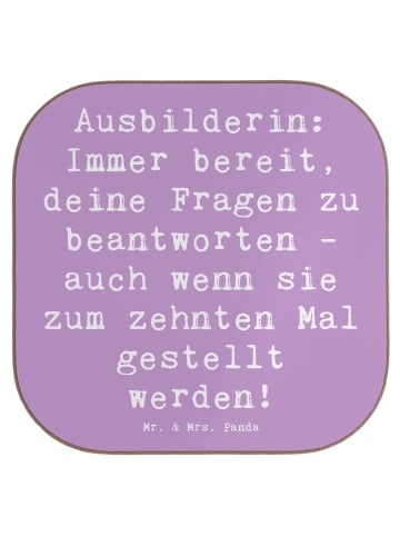 Mr. & Mrs. Panda Untersetzer Spruch Ausbilderin Geduld mit Spruch in Lavendeltraum