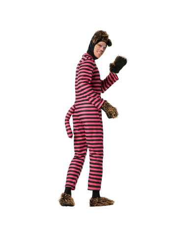 tectake Unisex-Overall mit pink-schwarzen Querstreifen, schwarz/pink