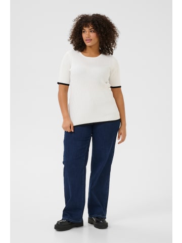 KAFFE curve Strickpullover KClizzy in Chalk with Black contrast
