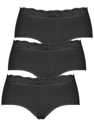 Nina von C. 3er Pack Hüftslip in schwarz