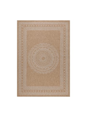 KADIMA DESIGN Teppich Outdoor Waschbar Vintage JUNGFRAU Strapazierfähig OEKO-TEX in Beige