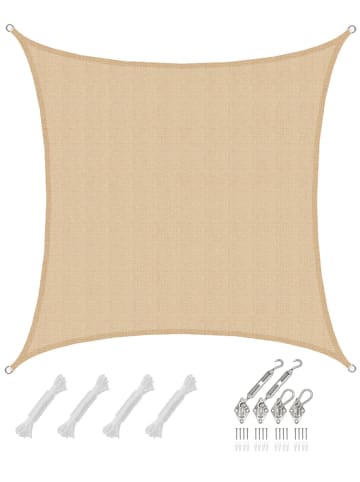 AMANKA Sonnensegel Red Sands 400 x 400 cm in beige