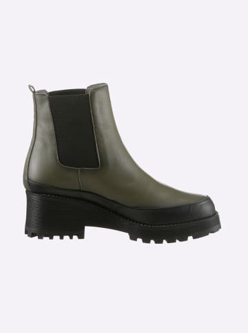 Heine Stiefelette in khaki-schwarz