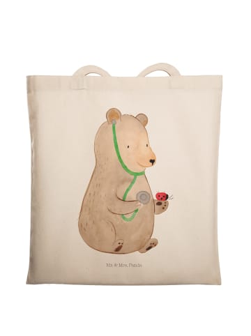 Mr. & Mrs. Panda Tasche Bär Arzt ohne Spruch in Creme