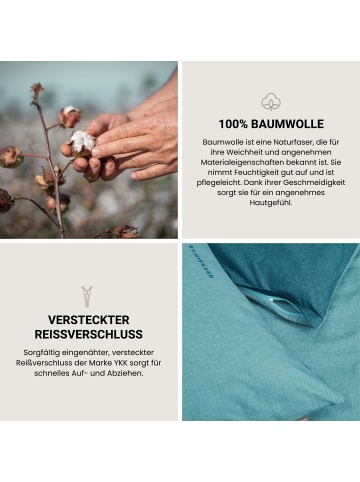 Schiesser Bettwäscheset Doubleface 2teilig in Türkis