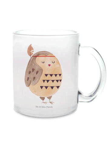 Mr. & Mrs. Panda Tee Tasse Eule Federschmuck ohne Spruch in Transparent