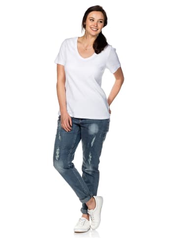 sheego T-Shirt in weiß